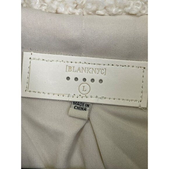 Blank NYC Fresh Air Sherpa Faux Leather Trucker Jacket Sz Large NWT - Picture 8 of 9